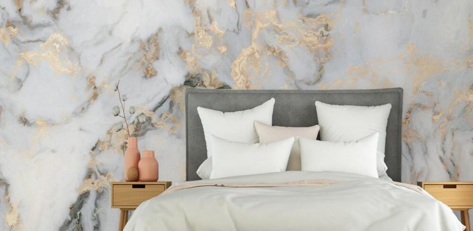 Bedroom Marble Accent Wall